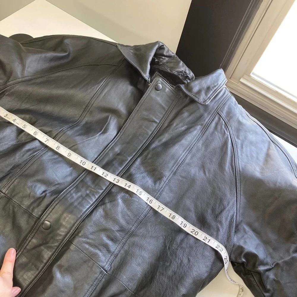 Wilda genuine leather belted jacket